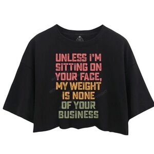 Iron Panda Cropped Black Graphic Gym Tee